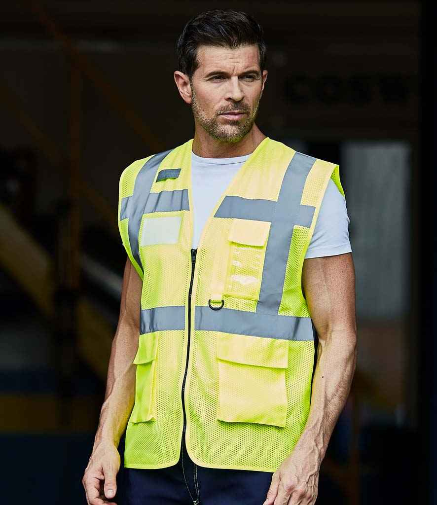 Yoko Hi-Vis Top Cool Open Mesh Executive Waistcoat - PenCarrie